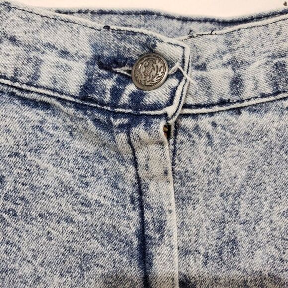 Vintage Denim Skirt Sz 18W 80s Kayo Acid Wash Pockets Maxi Midi 100% Cotton - Picture 6 of 14